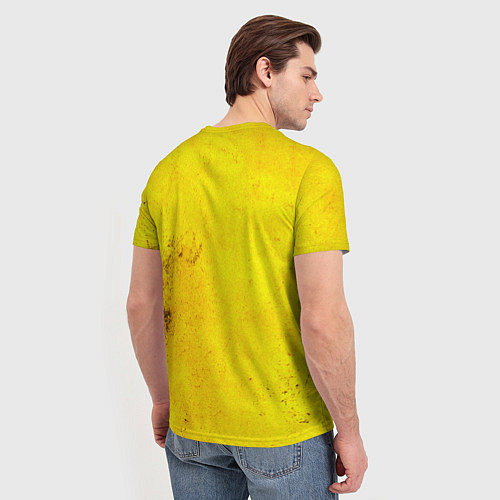 Мужская футболка Фитоняшка на желтом / 3D-принт – фото 4