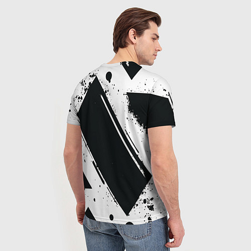 Мужская футболка Color black white / 3D-принт – фото 4