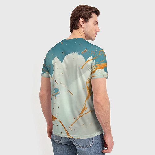 Мужская футболка Скелет в облаках из космоса / 3D-принт – фото 4