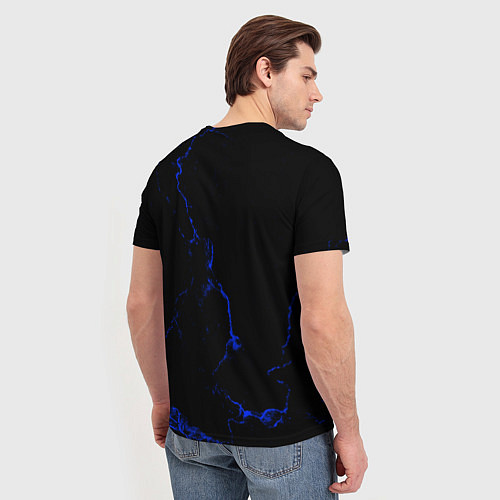 Мужская футболка Color black blue / 3D-принт – фото 4