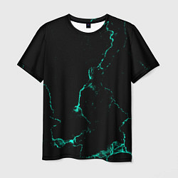 Мужская футболка Color black turquoise