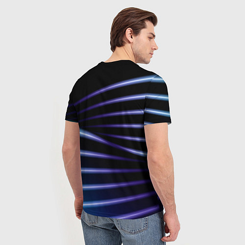 Мужская футболка Color black blue / 3D-принт – фото 4