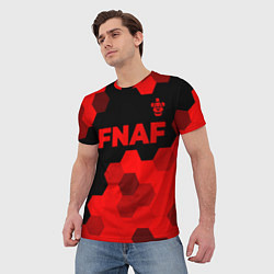 Футболка мужская FNAF - red gradient посередине, цвет: 3D-принт — фото 2