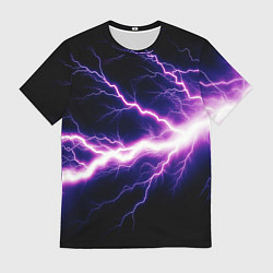 Футболка мужская Lightning purple, цвет: 3D-принт