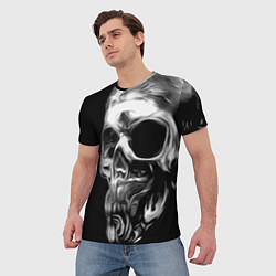Футболка мужская Стилизованный череп, цвет: 3D-принт — фото 2