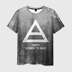 Футболка мужская Thirty Seconds to Mars - grey gradient, цвет: 3D-принт