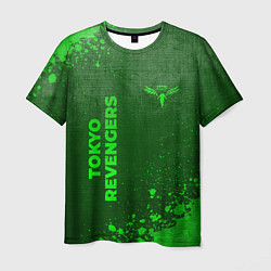 Мужская футболка Tokyo Revengers - green gradient вертикально