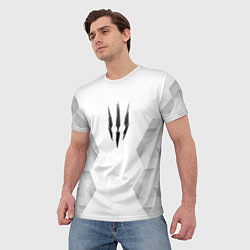 Футболка мужская The Witcher white poly, цвет: 3D-принт — фото 2
