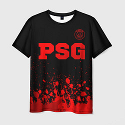 Мужская футболка PSG - red gradient посередине