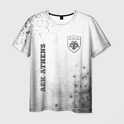 Мужская футболка AEK Athens - white gradient вертикально