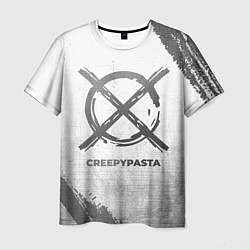 Футболка мужская CreepyPasta - white gradient, цвет: 3D-принт