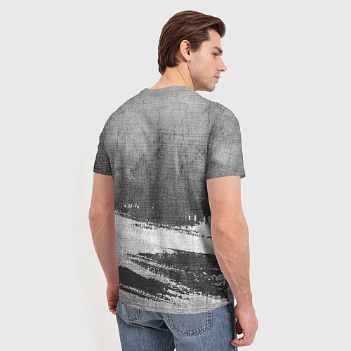 Мужская футболка Nine Inch Nails - grey gradient посередине / 3D-принт – фото 4