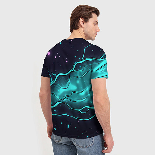 Мужская футболка Россия - березовая абстракция / 3D-принт – фото 4