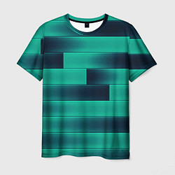 Мужская футболка Color light blue square