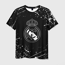 Мужская футболка Real Madrid белые краски