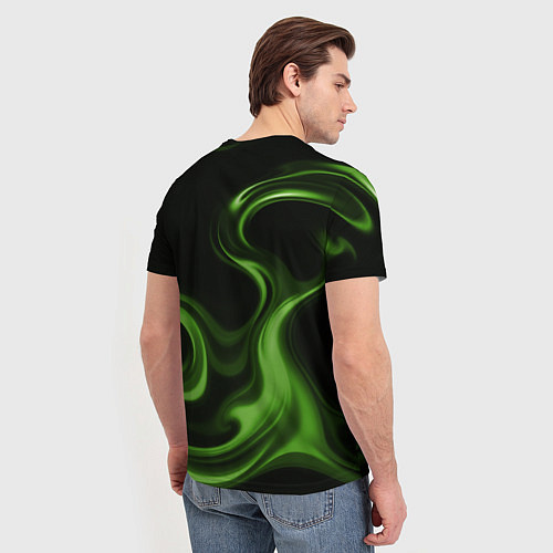 Мужская футболка Green black / 3D-принт – фото 4