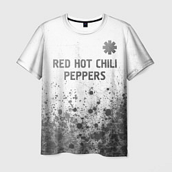 Мужская футболка Red Hot Chili Peppers - white gradient посередине