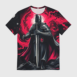 Футболка мужская Рыцарь-крестоносец ордена красной звезды, цвет: 3D-принт