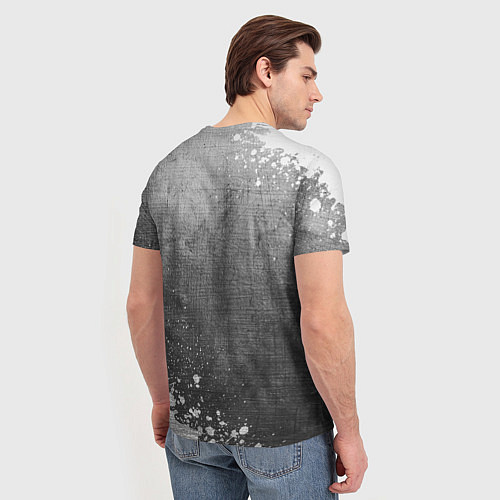 Мужская футболка Bayern - grey gradient вертикально / 3D-принт – фото 4