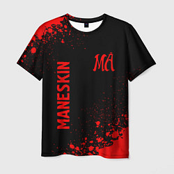 Мужская футболка Maneskin - red gradient вертикально