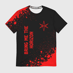 Футболка мужская Bring Me the Horizon - red gradient вертикально, цвет: 3D-принт