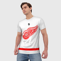 Футболка мужская Detroit Red Wings white, цвет: 3D-принт — фото 2