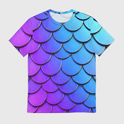 Футболка мужская Градиент на чешуе, цвет: 3D-принт