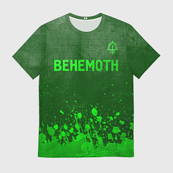 Мужская футболка Behemoth - green gradient посередине
