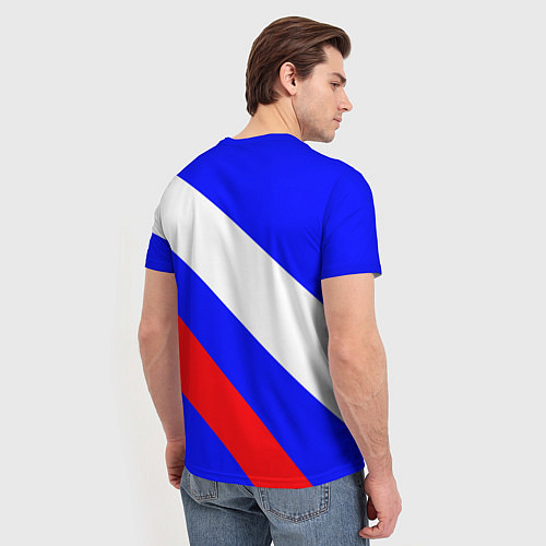 Мужская футболка Россия с гербом и цветами флага / 3D-принт – фото 4