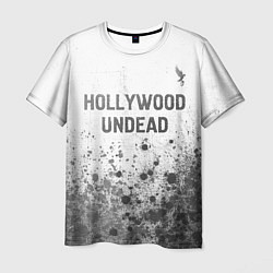 Мужская футболка Hollywood Undead - white gradient посередине