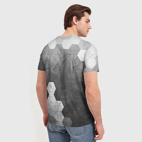 Мужская футболка Fiat - grey gradient вертикально / 3D-принт – фото 4