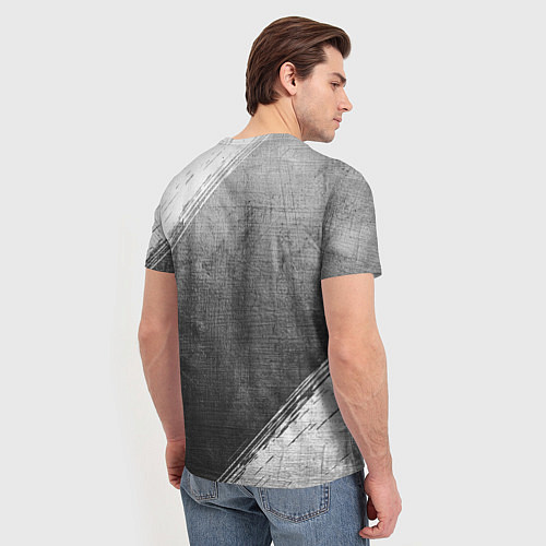 Мужская футболка Volkswagen - grey gradient / 3D-принт – фото 4