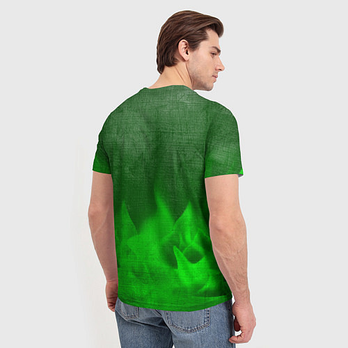 Мужская футболка Chery - green gradient посередине / 3D-принт – фото 4
