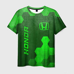 Мужская футболка Honda - green gradient вертикально