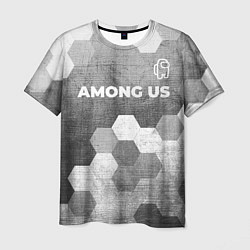 Мужская футболка Among Us - grey gradient посередине