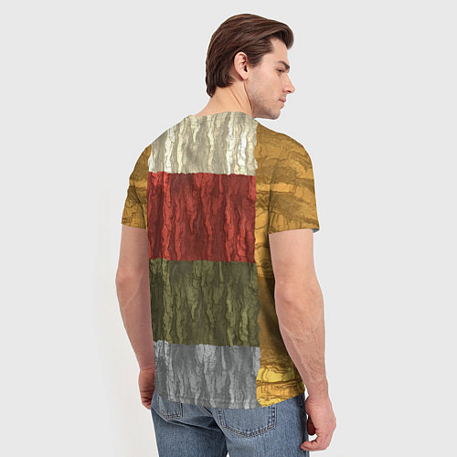 Мужская футболка Цветной узор абстрактная графика / 3D-принт – фото 4