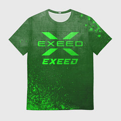 Футболка мужская Exeed - green gradient, цвет: 3D-принт