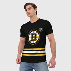 Футболка мужская Бостон Брюинз хоккей, цвет: 3D-принт — фото 2