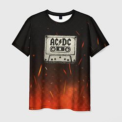 Мужская футболка ACDC лого на кассете
