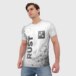 Футболка мужская Rust - white gradient вертикально, цвет: 3D-принт — фото 2
