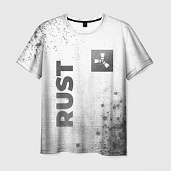 Мужская футболка Rust - white gradient вертикально