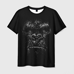 Мужская футболка Gorilla face in the dark