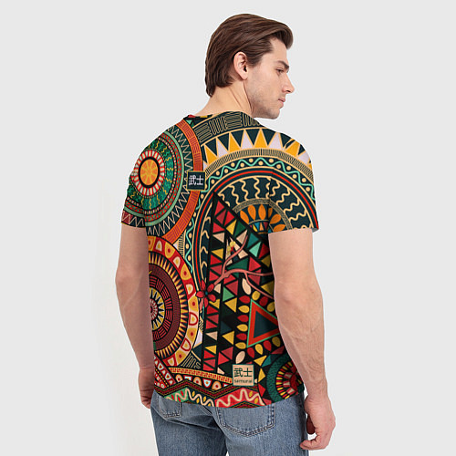 Мужская футболка Цветной самурай / 3D-принт – фото 4
