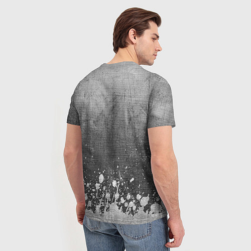 Мужская футболка Marilyn Manson - grey gradient посередине / 3D-принт – фото 4
