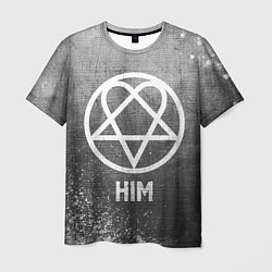 Мужская футболка HIM - grey gradient