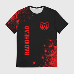 Футболка мужская Radiohead - red gradient вертикально, цвет: 3D-принт