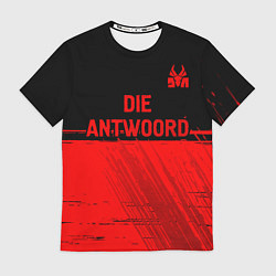 Мужская футболка Die Antwoord - red gradient посередине