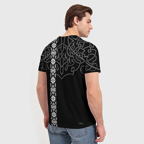 Мужская футболка Славянские символы традиции народа / 3D-принт – фото 4