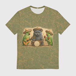 Мужская футболка Надежды маленький оркестрик в оливковом