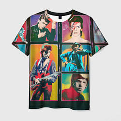 Мужская футболка David Bowie vintage collage